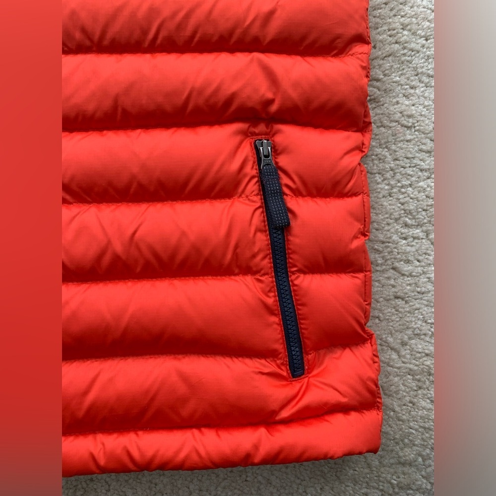 Patagonia Size L, 12, Orange Down Sweater Puffer Vest - Picture 5 of 11